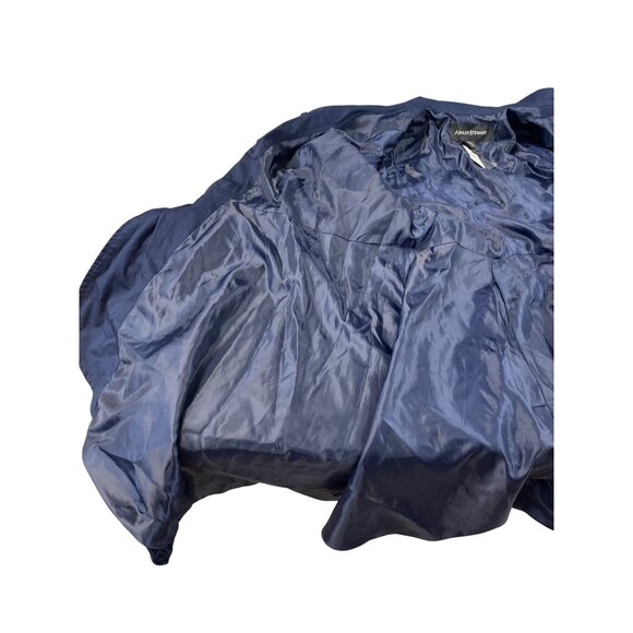 Ashley Stewart Womens Navy Blue trench peacock Coat Size 26 SKU 9250 - Picture 9 of 11